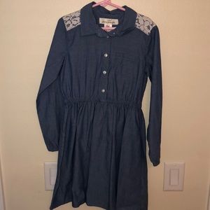 NWT 🆕 H&M Denim Dress 👗 w/ Lace